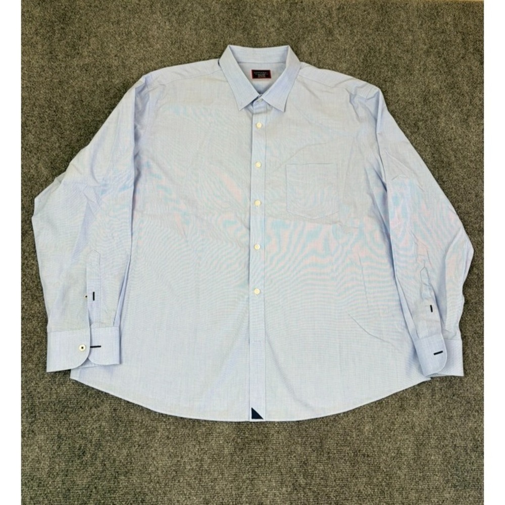 UNTUCKit Men's Wrinkle Free Light Blue Cotton Button Down Shirt Size 3XL